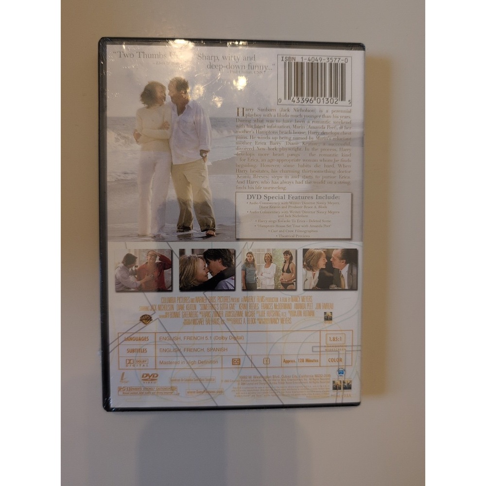 Something's‎ Gotta Give (DVD, 2003) - Picture 2 of 2